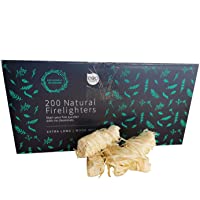 Eco-Barn Wood Natural Firelighters XL 200 - Encendedores de fuego de lana de madera para quemadores de leña- hornos de…